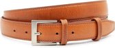 Nette cognac  pantalonriem 3 cm breed - Cognac  - Echt Leer - Taille: 95cm - Totale lengte riem: 110cm