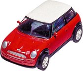 Welly Metalen mini cooper: rood 7 cm