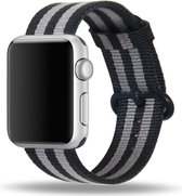 watchbands-shop.nl bandje - bandje geschikt voor Apple Watch Series 1/2/3/4 (42&44mm) - GrijsZwart