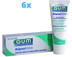 GUM 6x Original White tandpasta - 75 ml - Voordeelpakket - Beste Koop