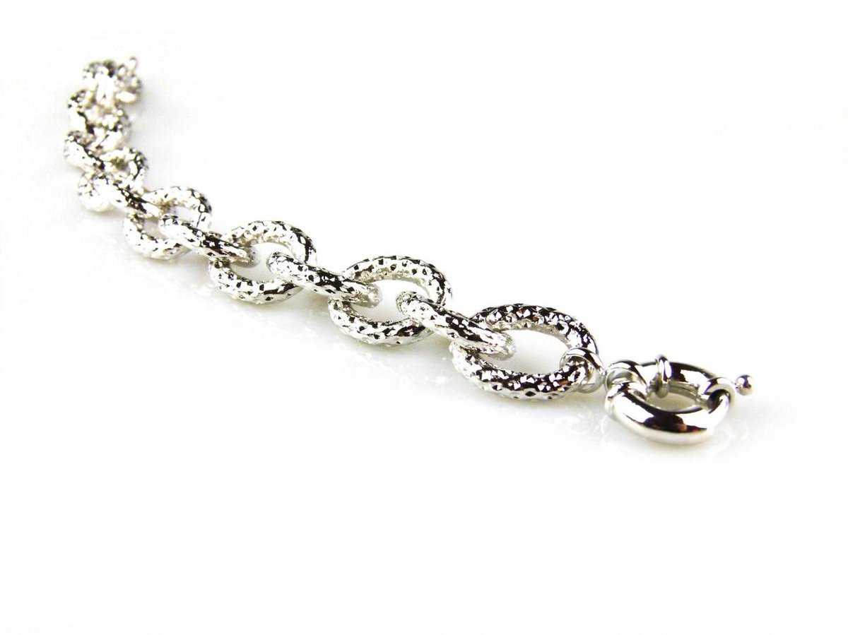 model Marlene Dietrich armband in brons zilverkleurige schakels