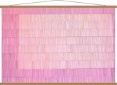 Schoolplaat – Roze Franjes - 120x80cm Foto op Textielposter (Wanddecoratie op Schoolplaat)