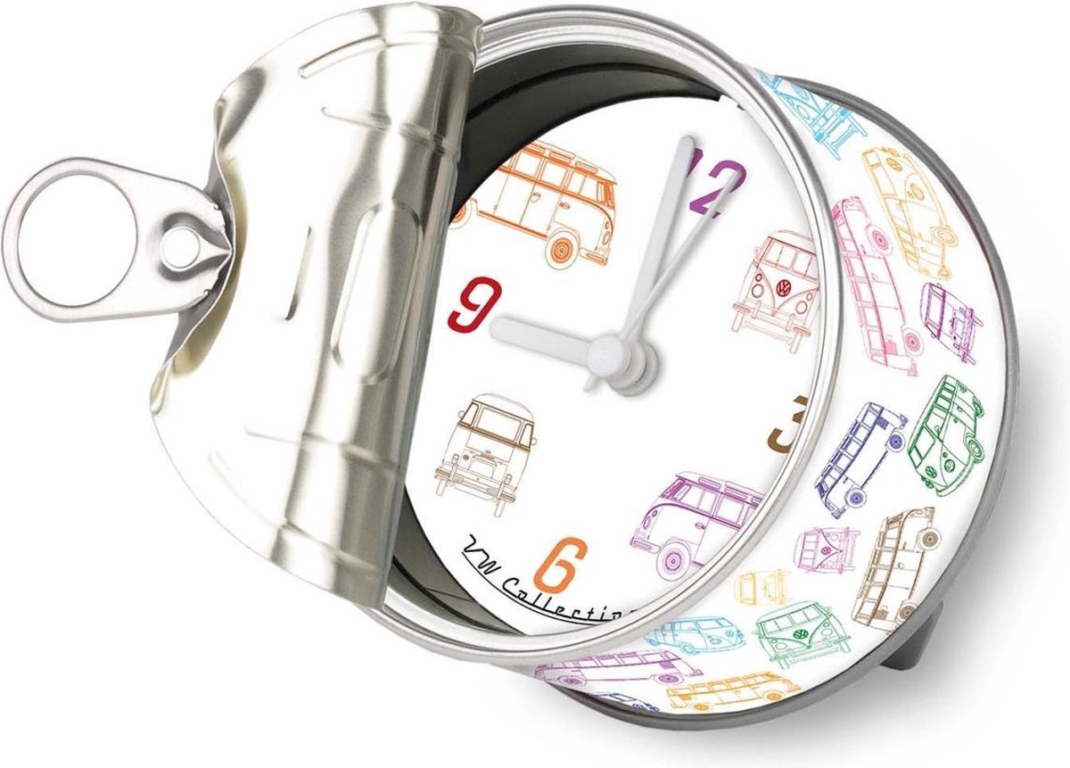 BRISA VW Collection - Volkswagen tafelklok magnetische klok MyClock met VW T1 Bulli Bus T1-motief