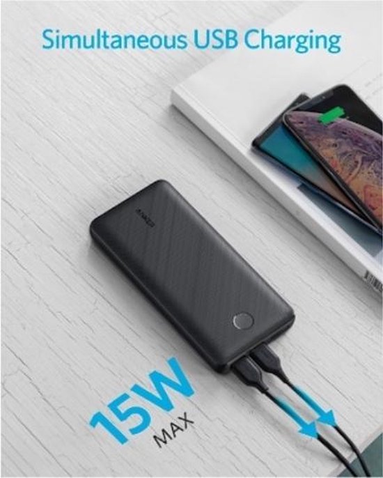 Anker PowerCore Essential 20000 powerbank - 20000mAh - Zwart | bol