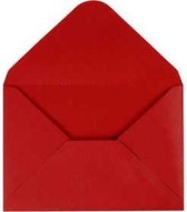 Envelop, afmeting envelop 11,5x16 cm, 110 , rood, 10 stuk/ 1 doos