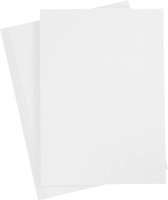 Gekleurd Karton, A4, 210x297 mm, 210-220 gr, wit, 10 vel/ 1 doos | Knutselpapier | Knutselkarton