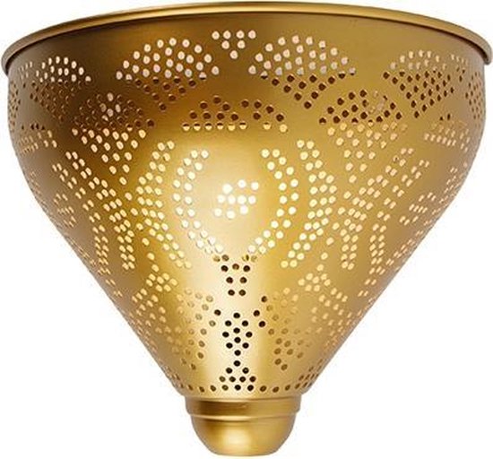 QAZQA maruf,sinbad,zayn - Oosterse Wandlamp voor binnen - 1 lichts - D 11.5 cm - Goud/messing - Woonkamer | Slaapkamer