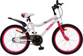 Amigo Rockstar - Mountainbike voor meisjes - Meisjesfiets 20 inch - Wit