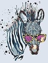 Protsvetnoy Paint by Numbers | Zebra with Glasses - ME1114E