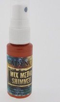 Cadence Mix Media Shimmer metallic spray Donker oranje 01 139 0005 0025 25 ml