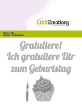 CraftEmotions Mal Text - Gratuliere zum Geburtstag Duits  Card 11x9cm