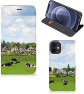 Smartphone Hoesje Geschikt voor iPhone 12 Mini Wallet Book Case Hollandse Koeien