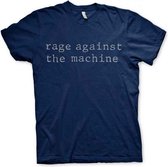 Rage Against The Machine Heren Tshirt -S- Original Logo Blauw