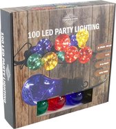 Feestverlichting timer lichtsnoer met 10 gekleurde bolletjes - Partylights/tuinverlichting/feestverlichting