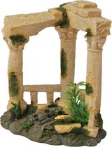 Romeinse ruine 3 zuilen beige 19x14 cm