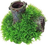Moss verte en plastique sur tuyau creux avec écoulement 11 cm