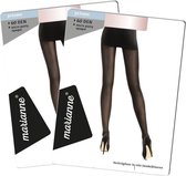 2 Pack Marianne Panty 60 Denier Zwart XXL