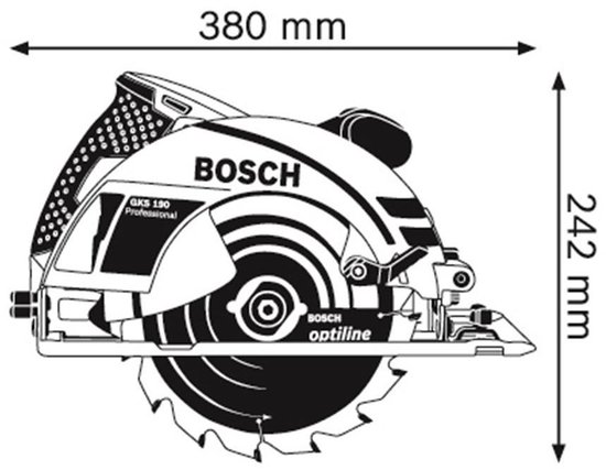Bosch Professional GKS 190 Cirkelzaag - 1400 W - 70 mm - Incl. zaagblad |  bol.com
