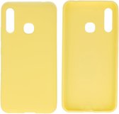 Hoesje Geschikt voor de Samsung Galaxy A70e - Backcover Color Telefoonhoesje - Geel