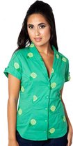 Voodoo Vixen Blouse -XL- Violet Groen