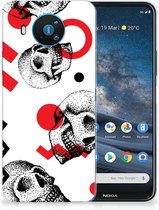 GSM Hoesje Nokia 8.3 TPU Bumper Skull Red