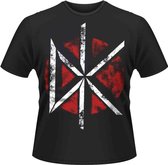 Dead Kennedys Heren Tshirt -M- Distressed DK Logo Zwart