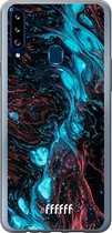 Samsung Galaxy A20s Hoesje Transparant TPU Case - River Fluid #ffffff
