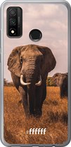 Huawei P Smart (2020) Hoesje Transparant TPU Case - Elephants #ffffff
