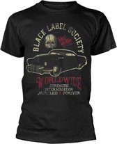 Black Label Society Heren Tshirt -L- Hell Riding Hot Rod Zwart