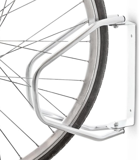 Relaxdays fietsenrek muur - verzinkt staal - fietsstandaard wandmontage -  verstelbaar | bol.com