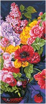 Diamond Painting Volwassenen - Ronde Steentjes - Volledig Pakket - Hobby - Diamond Dotz® - DD10.046 - Bloemen -Romantisch boeket 32 x 72cm