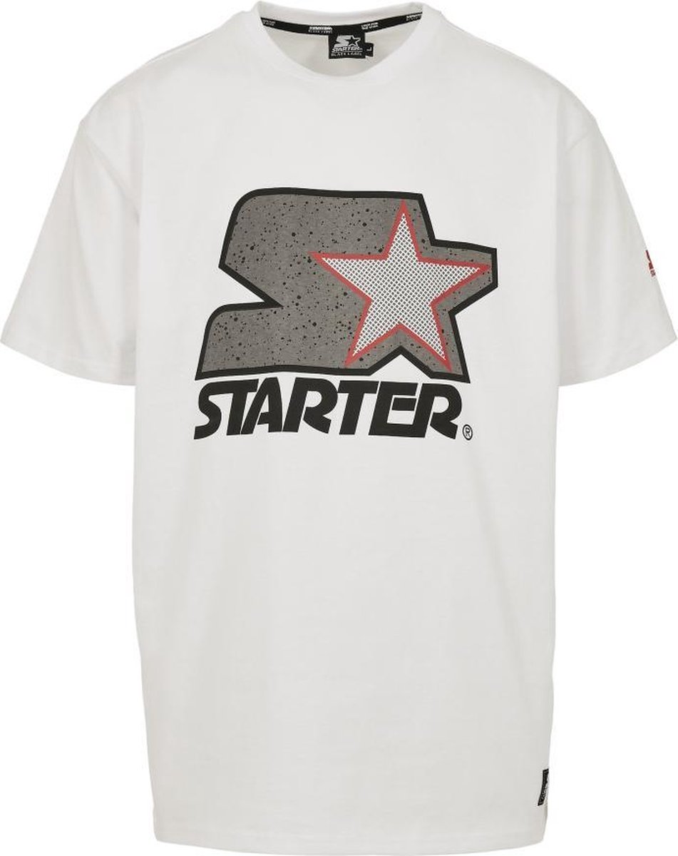 Starter Black Label Heren Tshirt -2XL- Starter Multicolored Logo Wit