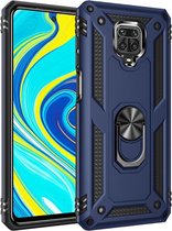 Xiaomi Redmi Note 9 Pro / Note 9S Hybride Hoesje Kickstand Ring Blauw