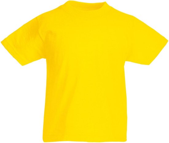 Fruit Of The Loom Originele T-shirt met korte mouwen voor kinderen / tieners (Geel)