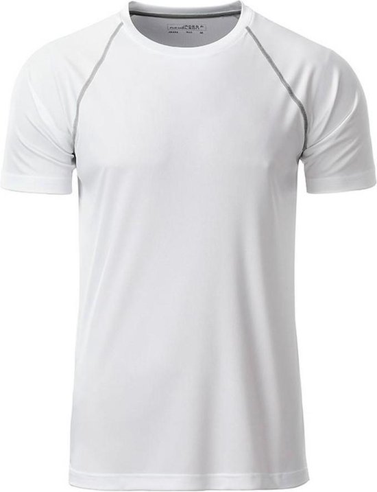 Foto: James and nicholson heren sportshirt wit zilver 