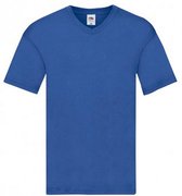 Fruit Of The Loom Heren Originele V-hals T-shirt (Blauw)