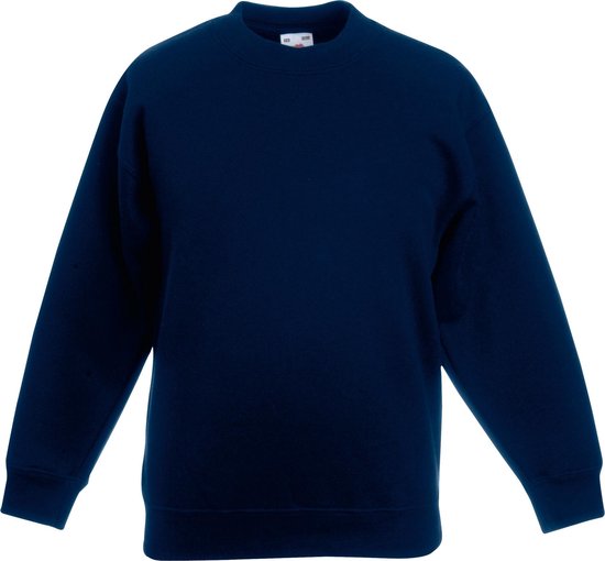 Fruit of the Loom - Kinder Classic Set-In Sweater - Donkerblauw - 170-176