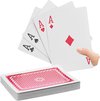 Afbeelding van het spelletje relaxdays speelkaarten groot - pokerkaarten - 54 stuks - waterafstotend - grote kaarten