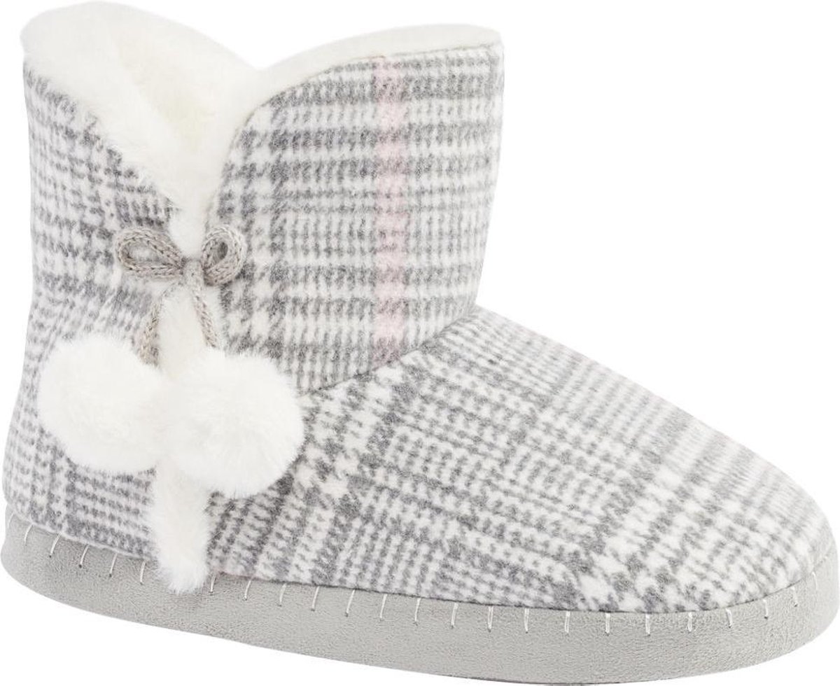 Esprit Dames Grijze halfhoge pantoffel warmgevoerd Maat 42 bol