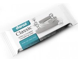 foto van Darwi Classic Zelfdrogende Klei - 1 kg - Boetseerklei - Wit
