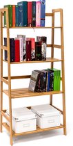 relaxdays - bibliothèque en bambou - étagère à livres - étagère de rangement - étagère murale - étagère - bois