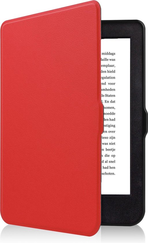 Hoesje Geschikt voor Kobo Nia Hoesje Luxe Bescherm Case - Hoes Geschikt voor Kobo Nia Hoes Book Cover - Rood van Hoesje  — afbeelding 2