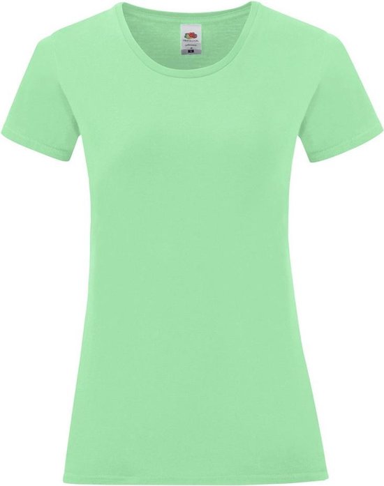 T-Shirt Iconic Fruit Of The Loom Filles (Neo Mint)