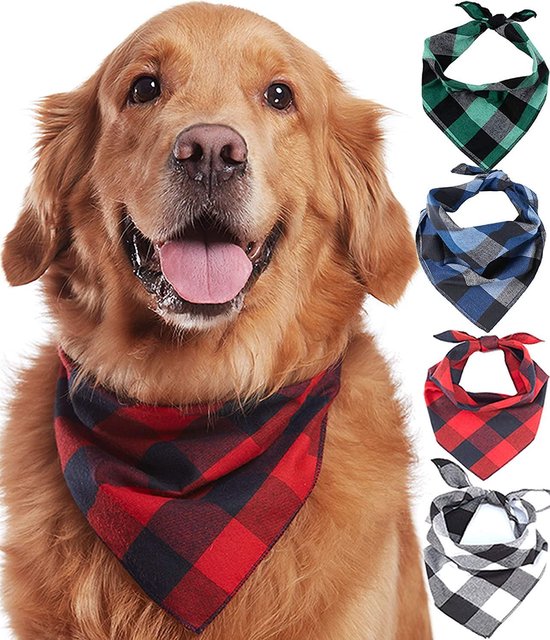 Honden Bandana - 4 Verschillende kleuren - 4 stuks in 1 -Hond halsband... | bol.com