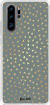 Casetastic Huawei P30 Pro Hoesje - Softcover Hoesje met Design - Golden Hearts Green Print