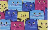 Deurmat katten Cute- multi 45x70 cm