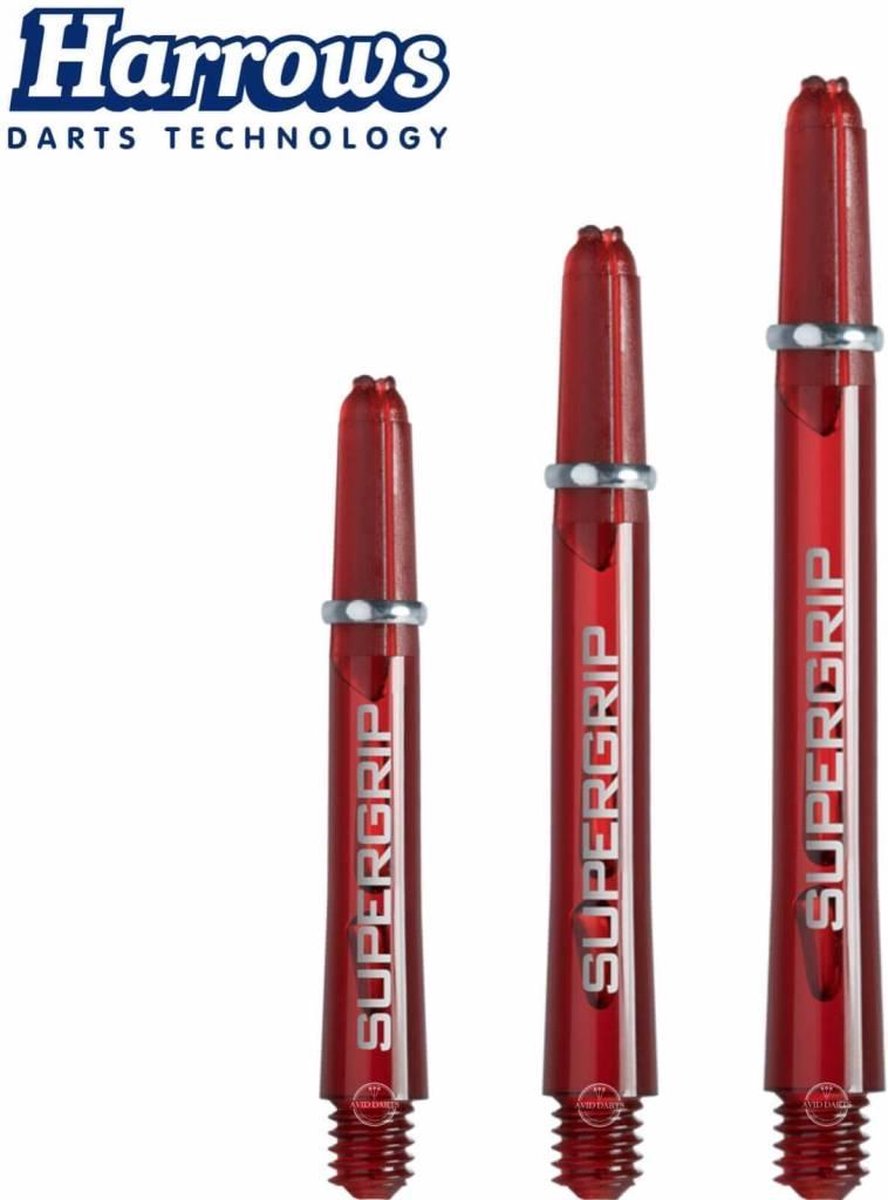 Harrows Supergrip Red - Dart Shafts Medium