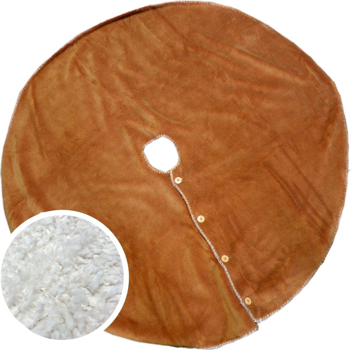 Unique Living - Treeskirt Coby 110cm Ø hazel brown - Kerstboomkleed