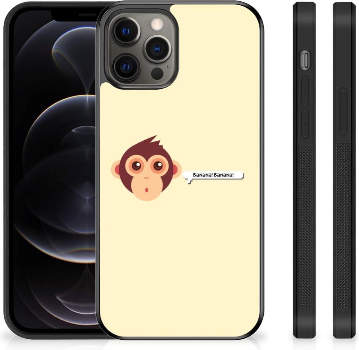 Back Cover voor iPhone 12 Pro Max Bumper Hoesje Monkey