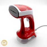 Truster Kledingstomer en Reiniger - Kleine handstomer voor op Reis en Thuis  - Stoom apparaat - Travel steamer - Kleding ontkreuker - 15 min stomen - 260 ML - Wit/Rood